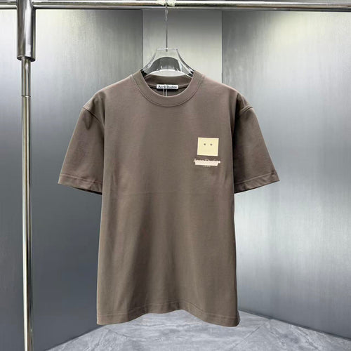 Acne Studios Square‑Face Patch 1996 Graphic Crew‑Neck Short‑Sleeve T‑Shirt