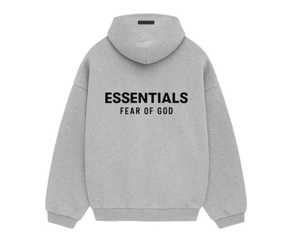 Fear of God Essentials Fleece Hoodie (FW24) Light Heather Gray