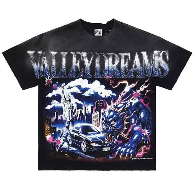 Vale Forever Panther NYC City Big Tee Black
