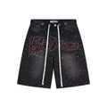 Vale Forever Iced Out Jean Shorts – BLACK