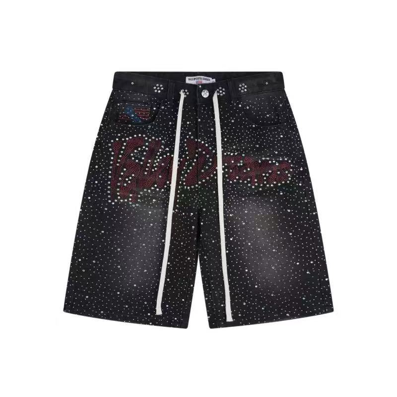 Vale Forever Iced Out Jean Shorts – BLACK
