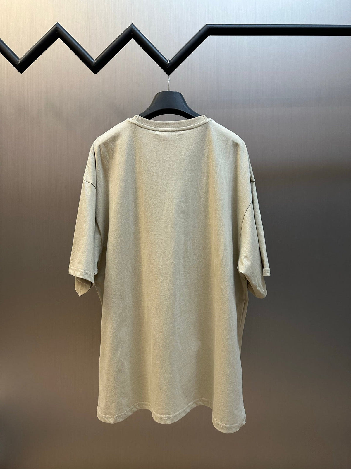 Acne Studios Vintage Cursive Text Print Oversized Short‑Sleeve T‑Shirt