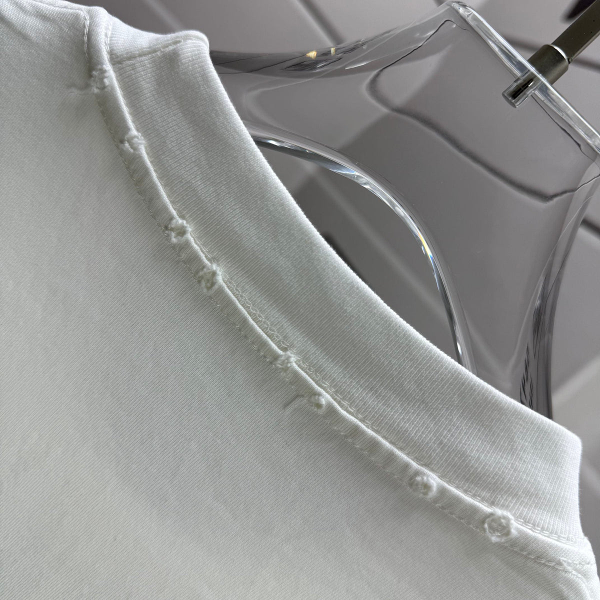 Acne Studios Small Stacked Stockholm‑1996‑Text Distressed‑Trim Crew‑Neck Short‑Sleeve T‑Shirt