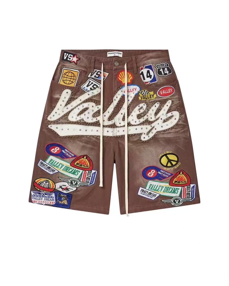 Vale Forever Skittles Patch 1980s Jean Shorts – Black