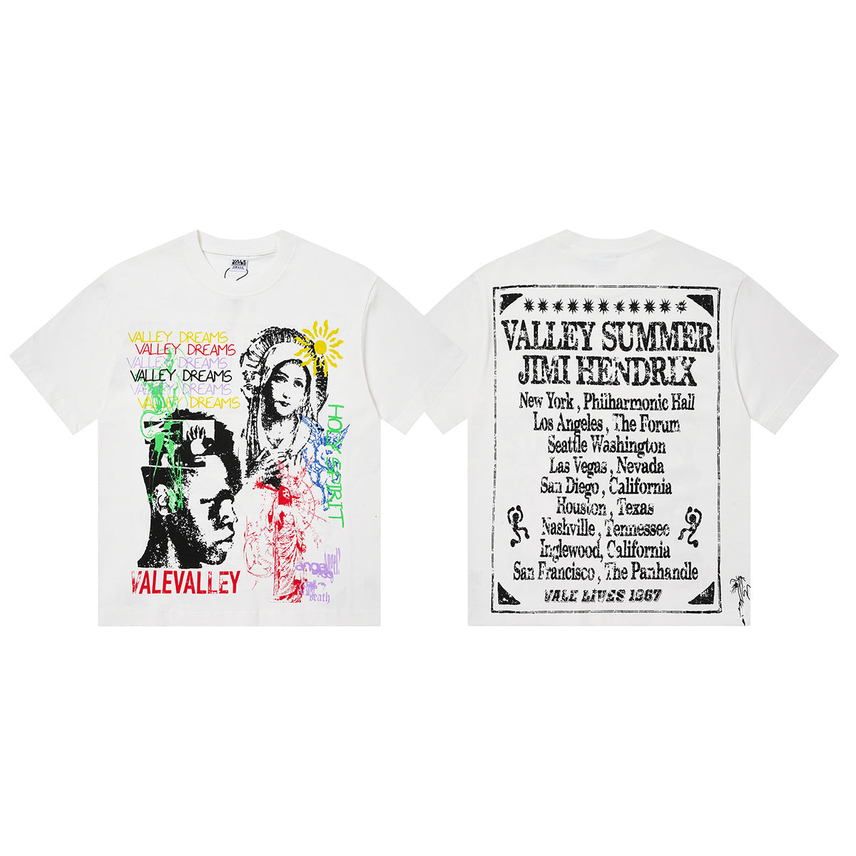 Vale Forever Valley Dreams Jimi Hendrix Summer Tour Graphic Tee