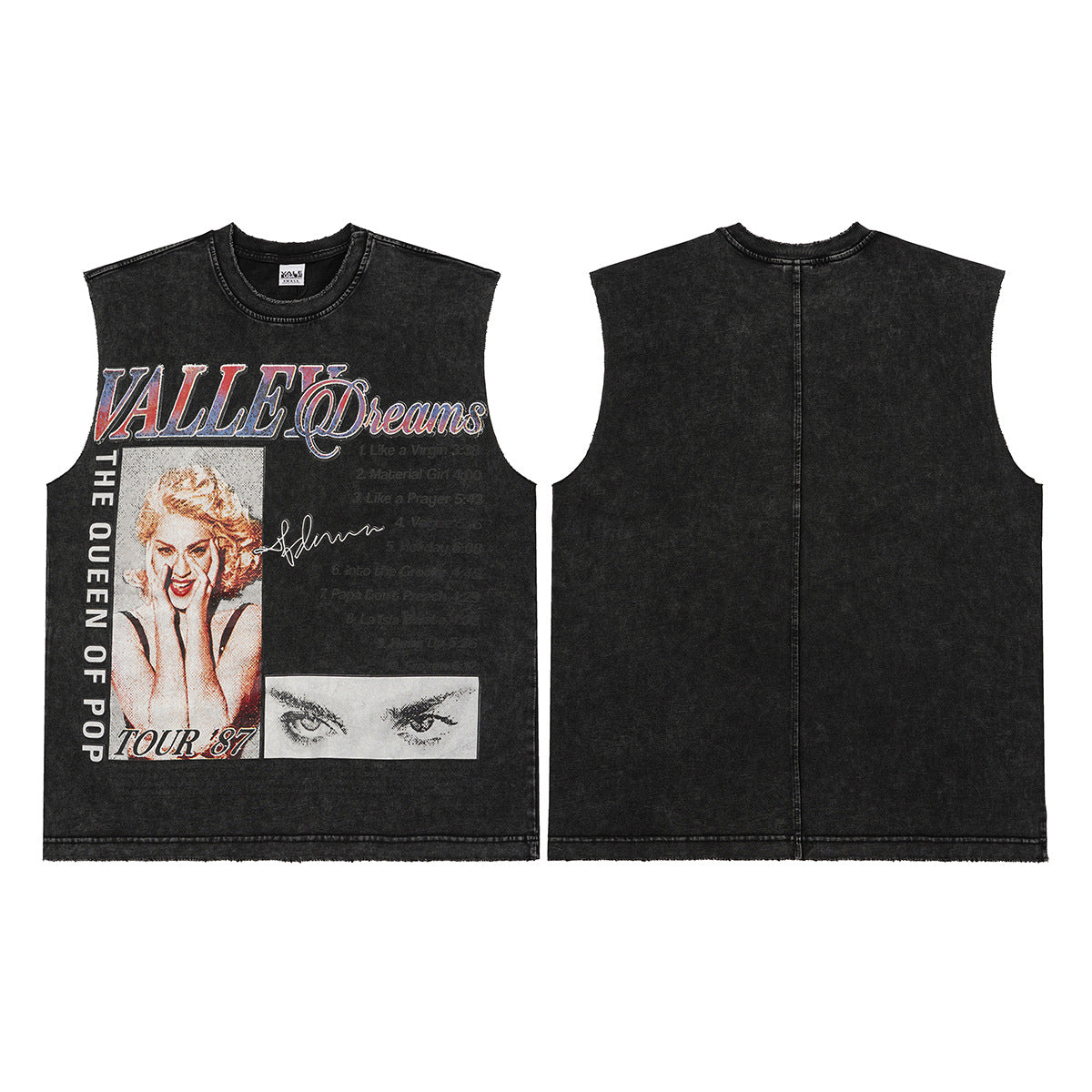 Vale Forever Valley Dreams The Queen Of Pop Tour '87 Vintage Sleeveless Tank Top