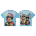 Vale Forever Racing Kid Graphic Washed T-Shirt | Unisex Oversized Streetwear