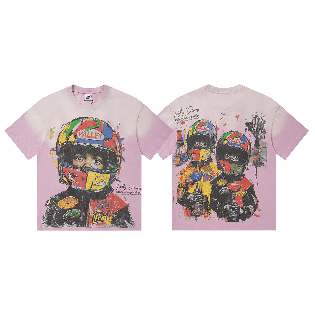 Vale Forever Racing Kid Graphic Washed T-Shirt | Unisex Oversized Streetwear