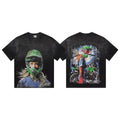 Vale Forever Motocroxxx Tee Yellow Wash Front & Back Dirt Bike Graphic Streetwear T‑Shirt