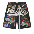 Vale Forever Skittles Patch 1980s Jean Shorts – Black