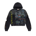 Vale Forever Glitch Zip-Up Hoodie – Black