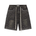Vale Forever Rain Storm Rhinestone Jean Shorts – Black