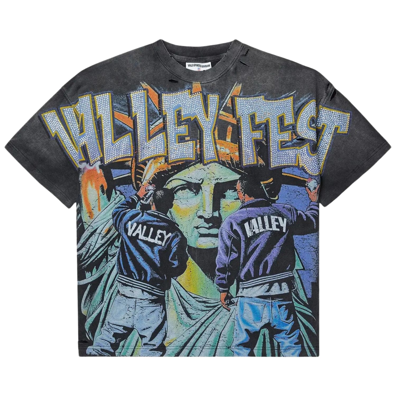 Vale Forever Bling Graffiti Tee – Black
