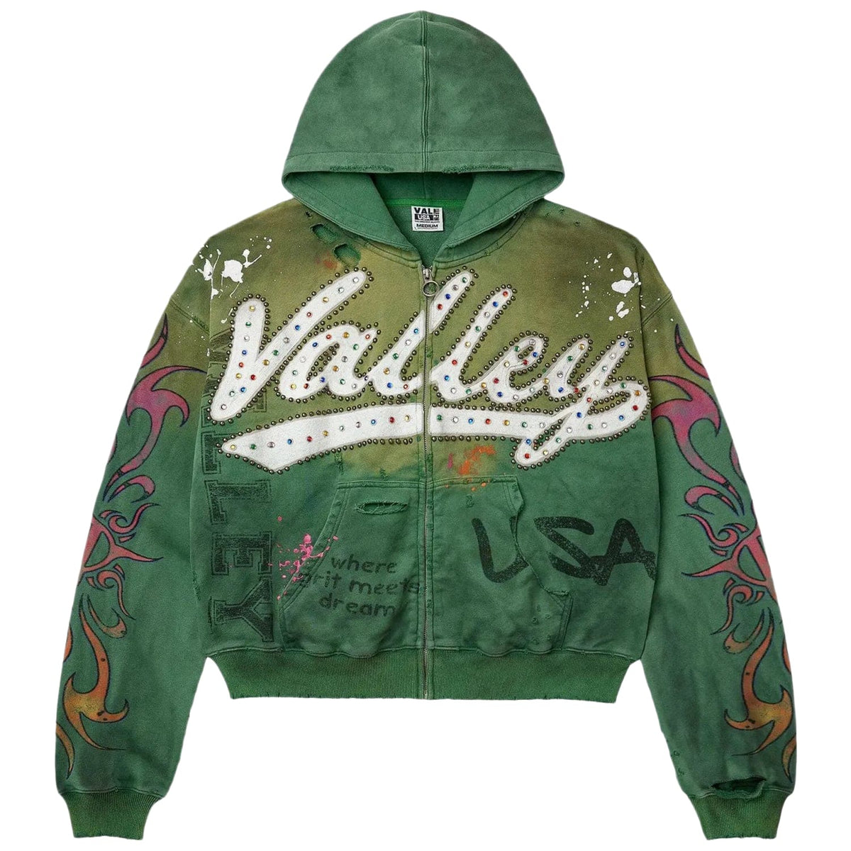 Vale Forever Inferno Zip-Up Hoodie – Green