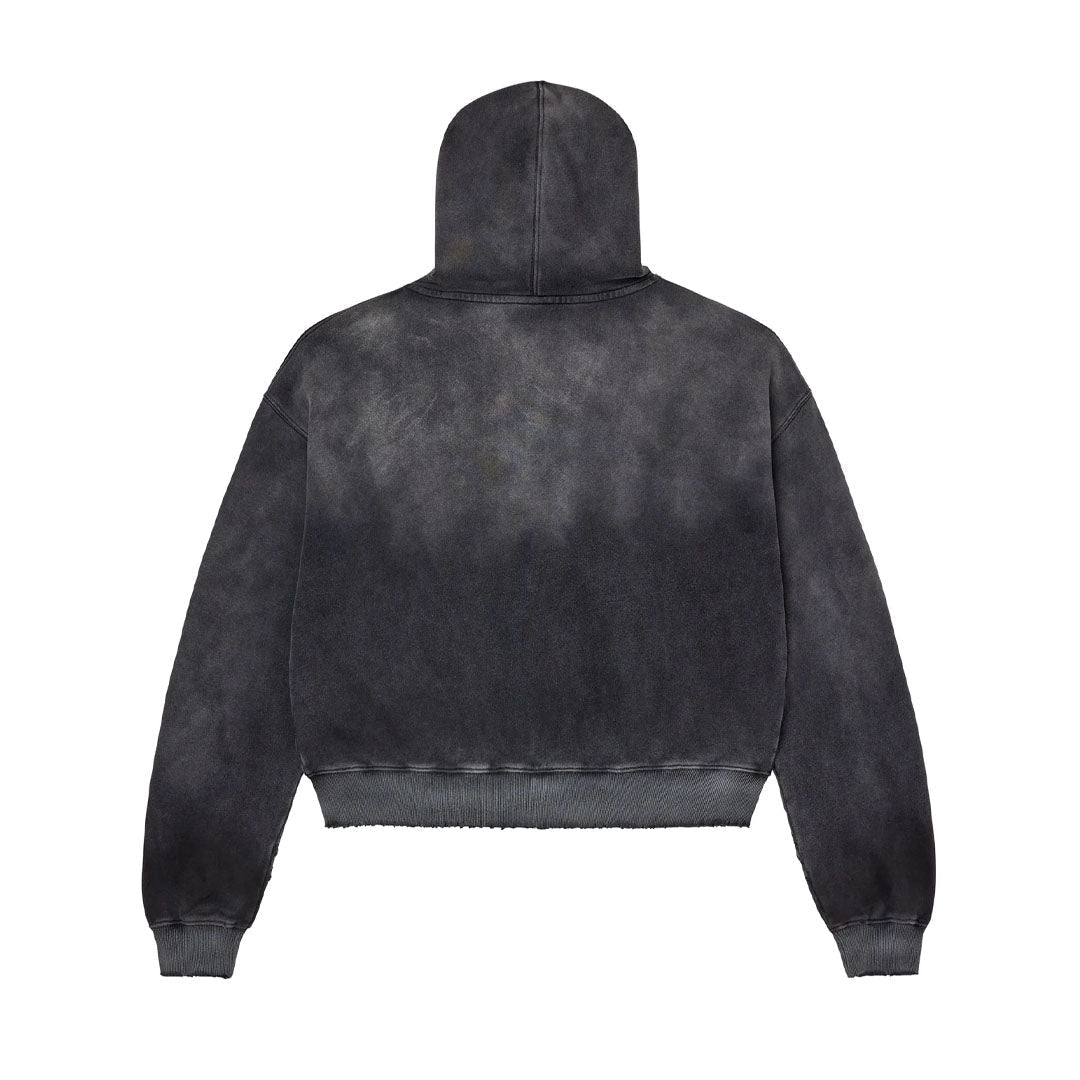 Vale Forever Vendetta Distressed Zip Up Hoodie