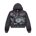 Vale Forever Vendetta Distressed Zip Up Hoodie
