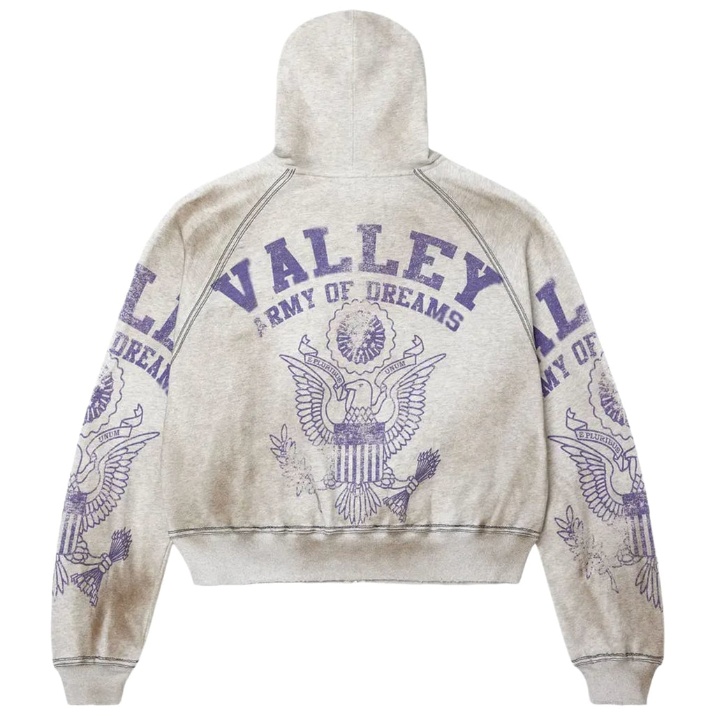 Vale Forever Army Zip-Up Hoodie – Grey